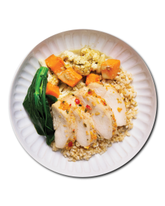 Coconut Curry Chicken with Brown Rice, Mixed Veggies - REG