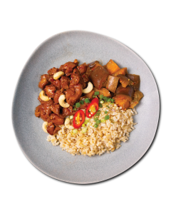 Gong Bao Chicken with Brown Rice and Eggplants - REG