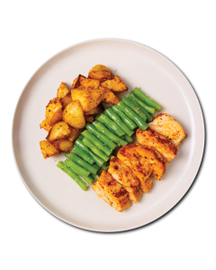 [Lite Meal] Herb Chicken with Roasted Potatoes, French Beans and Harissa Sauce (258g)