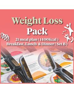 Weight Loss Pack (1400 kcal) | Breakfast, Lunch & Dinner (Set B)