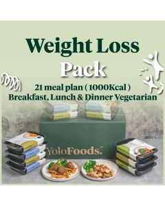 Weight Loss Pack (1000kcal) | Breakfast, Lunch & Dinner (Vegetarian)